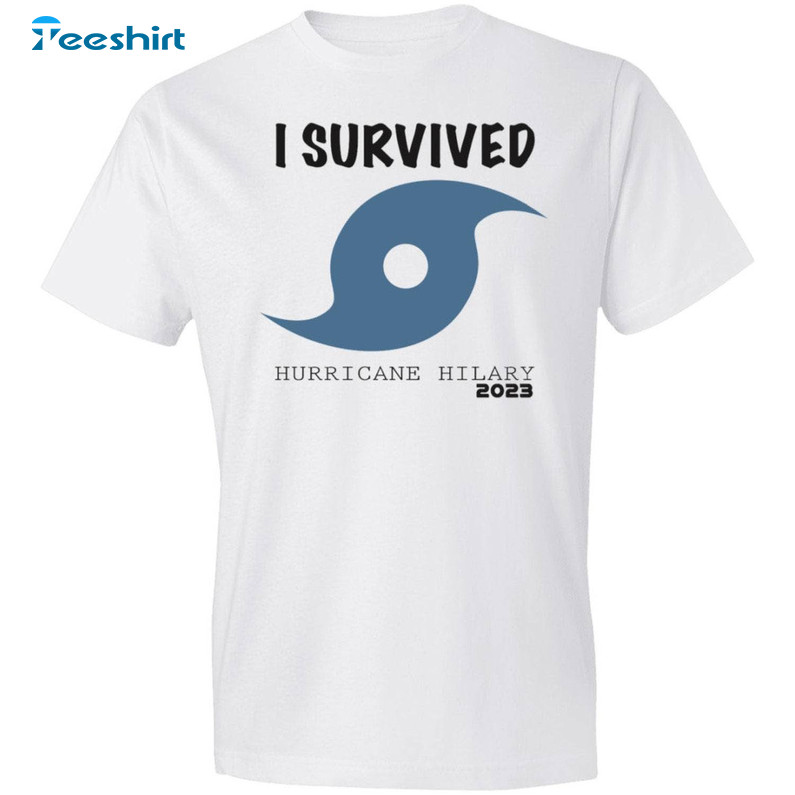 I Survived Hurricane Hilary Vintage Design Unisex Hoodie Tee Tops