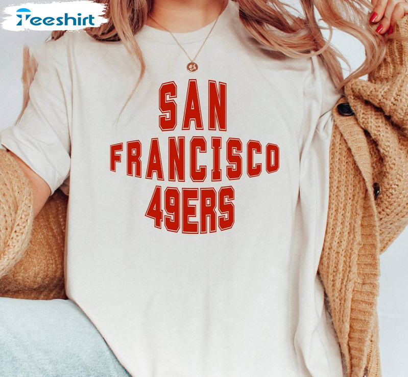 Retro San Francisco Football Shirt, 49ers Game Day Unisex Hoodie Crewneck