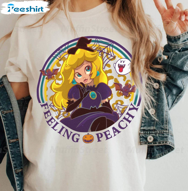 Retro Princess Peach Shirt, Halloween Funny Short Sleeve Long Sleeve