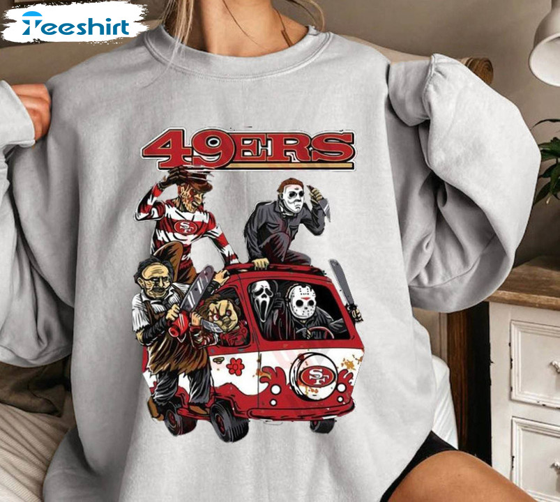 Hallowen San Francisco 49ers Shirt, Nfl Football Sweater Crewneck