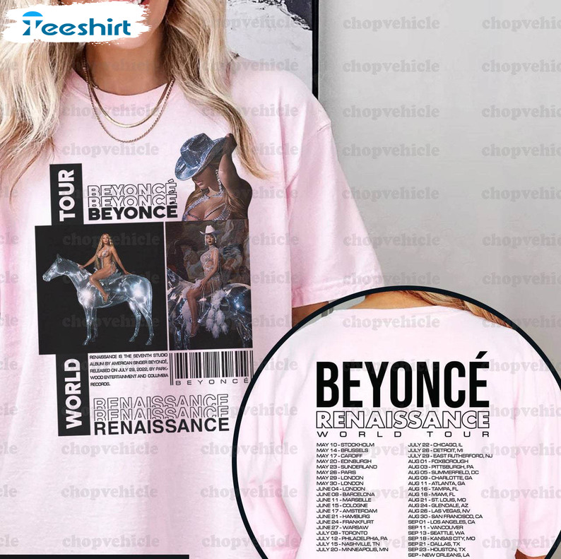 Beyonce Renaissance World Tour Shirt, Trendy Music Short Sleeve Sweater