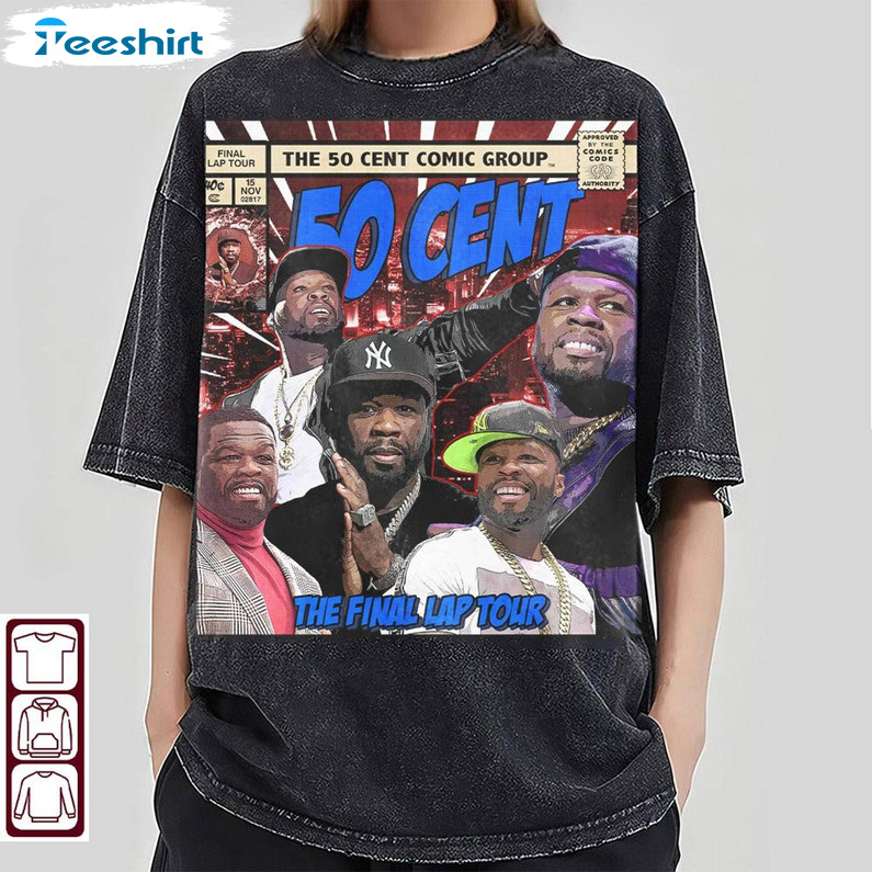 50 Cent Comic Shirt , The Final Lap Tee Tops Crewneck