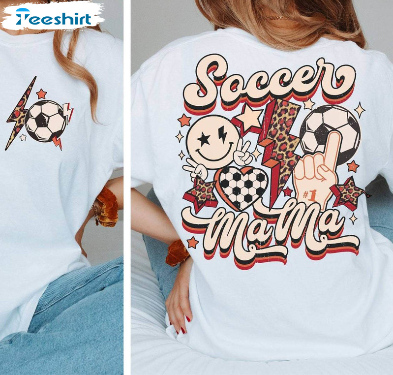 Soccer Mama Funny Shirt, Comfort Game Day Tee Tops Short Sleeve