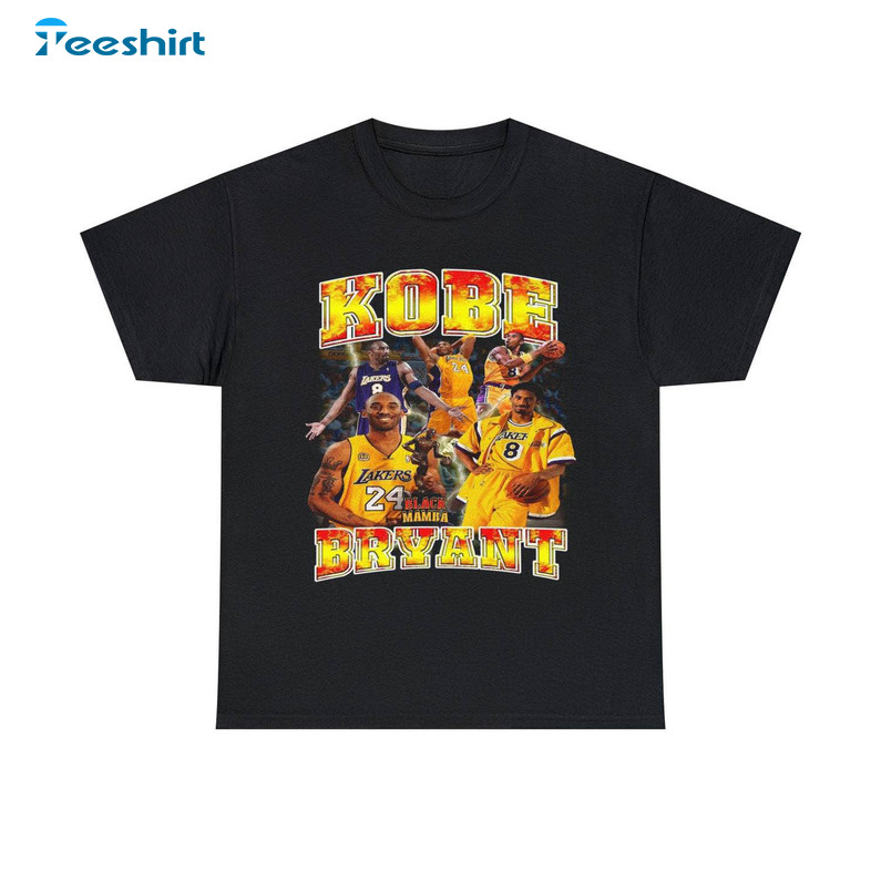 Kobe Memorial Shirt, Basketball Crewneck Tee Tops