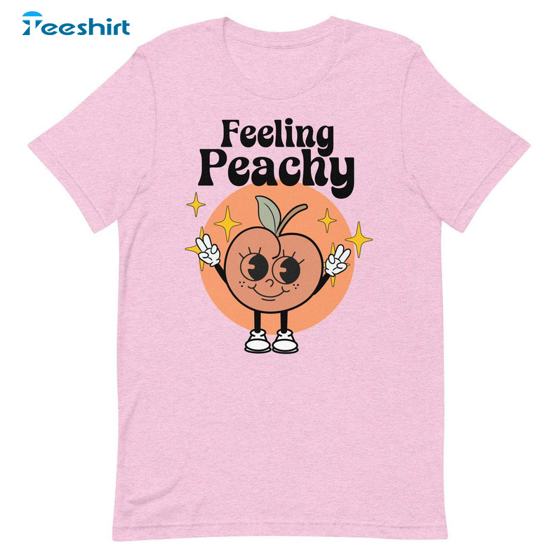 Feeling Peachy Summer Shirt, Retro Summer Game Unisex Hoodie Crewneck