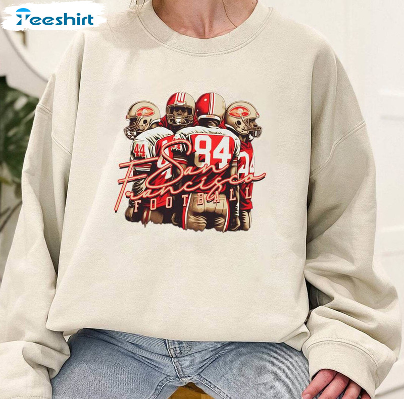 San Francisco Football Shirt, Retro 49ers Unisex Hoodie Short Sleeve