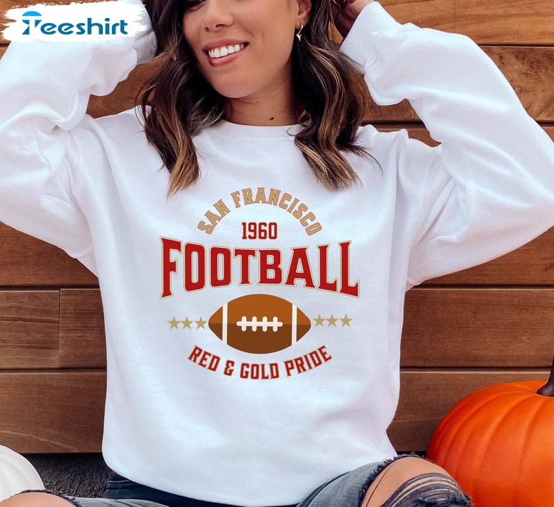 San Francisco Football Shirt, Retro Sweatshirt Crewneck
