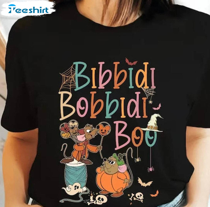 Retro Bibbidi Bobbidi Boo Shirt, Halloween Pumpkin Sweater Unisex T Shirt