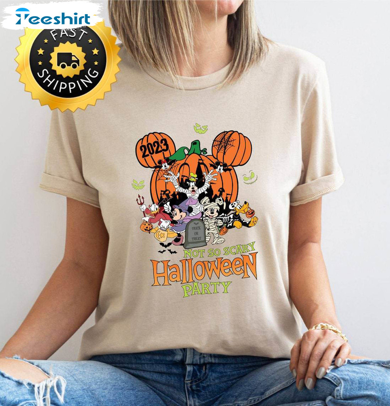 Not So Scary Halloween Party Mickey Shirt , Disney Halloween Hoodie ...