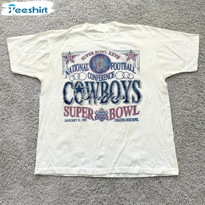 Vintage 1993 Nfl Cowboys Football Shirt, Cowboys Retro Sweater Crewneck