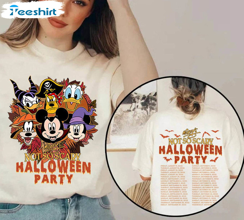 Disney Halloween Party 2023 Shirt, Not So Scary Halloween Party Hoodie Crewneck