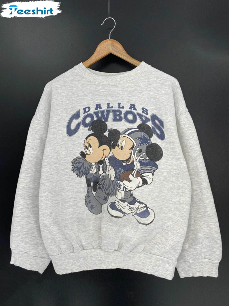 Mickey Dallas Cowboys Shirt, Vintage Style Tee Top Crewneck