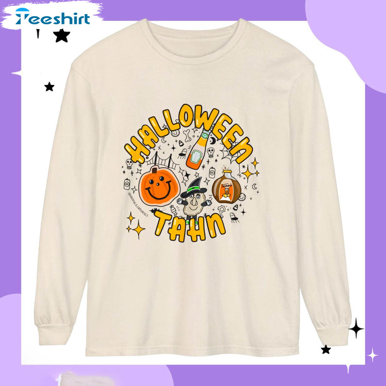 Halloweentahn Trendy Shirt, Halloween Spooky Hoodie Short Sleeve