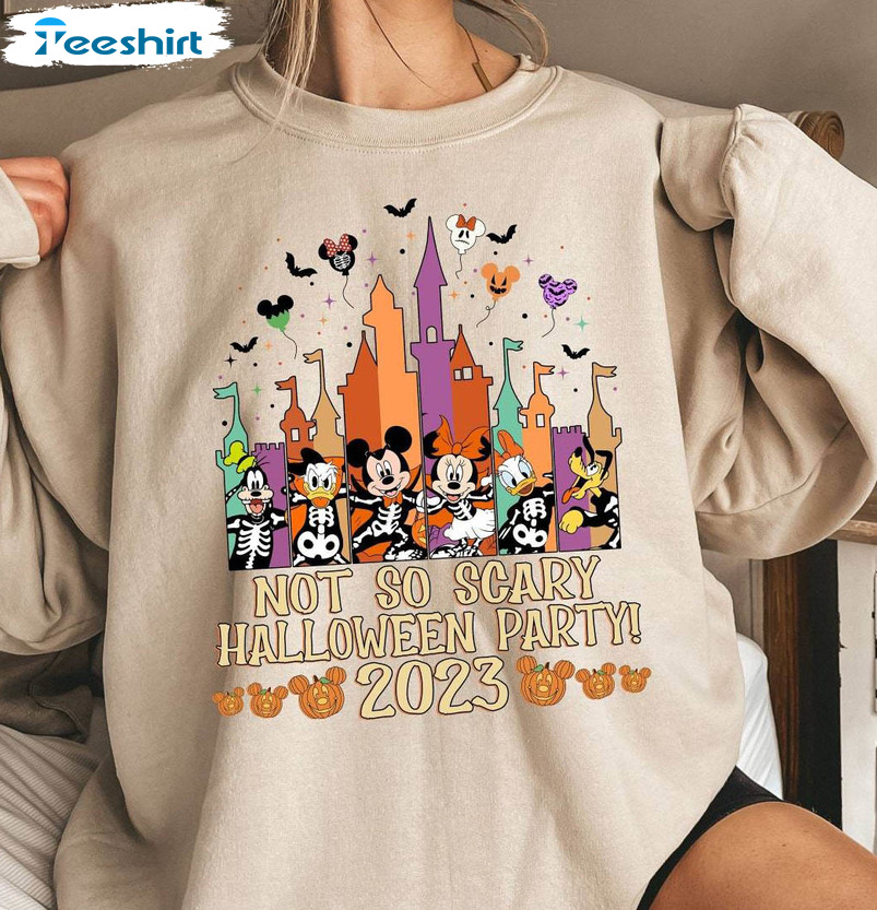 Halloween Mickey Shirt, Not So Scary Halloween Party T-shirt Sweater