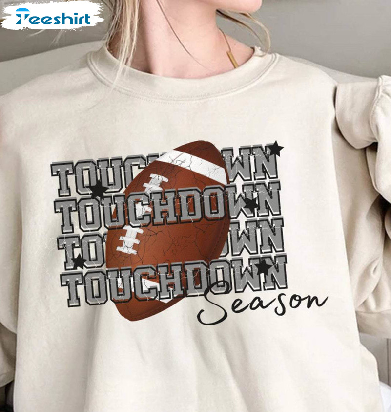 Touchdown Season Trendy Shirt, Cool Design Short Sleeve Hoodie