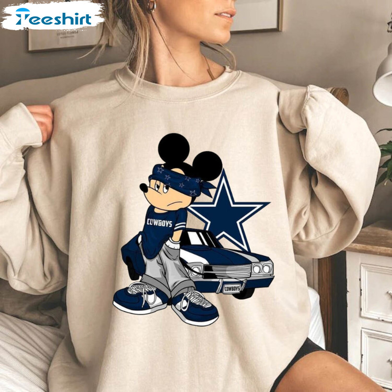 Vintage NFL Dallas Cowboys Mickey Christmas Sweater - Teeholly