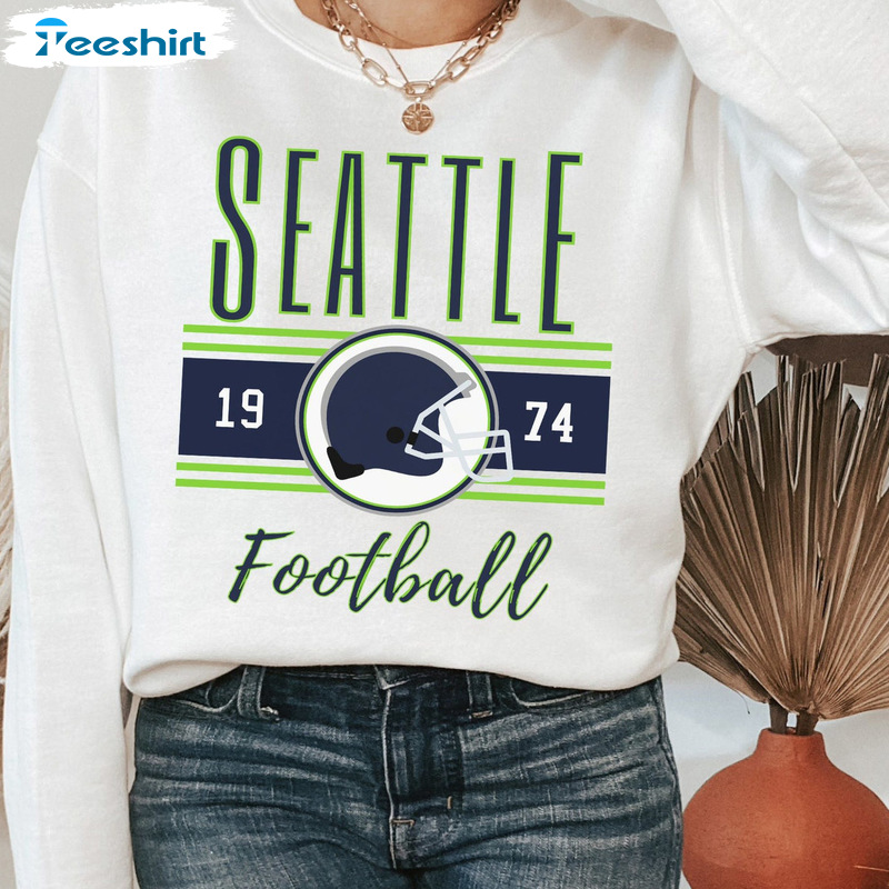 Seattle 1974 Football Shirt - Vintage Football Retro Crewneck Sweatshirt