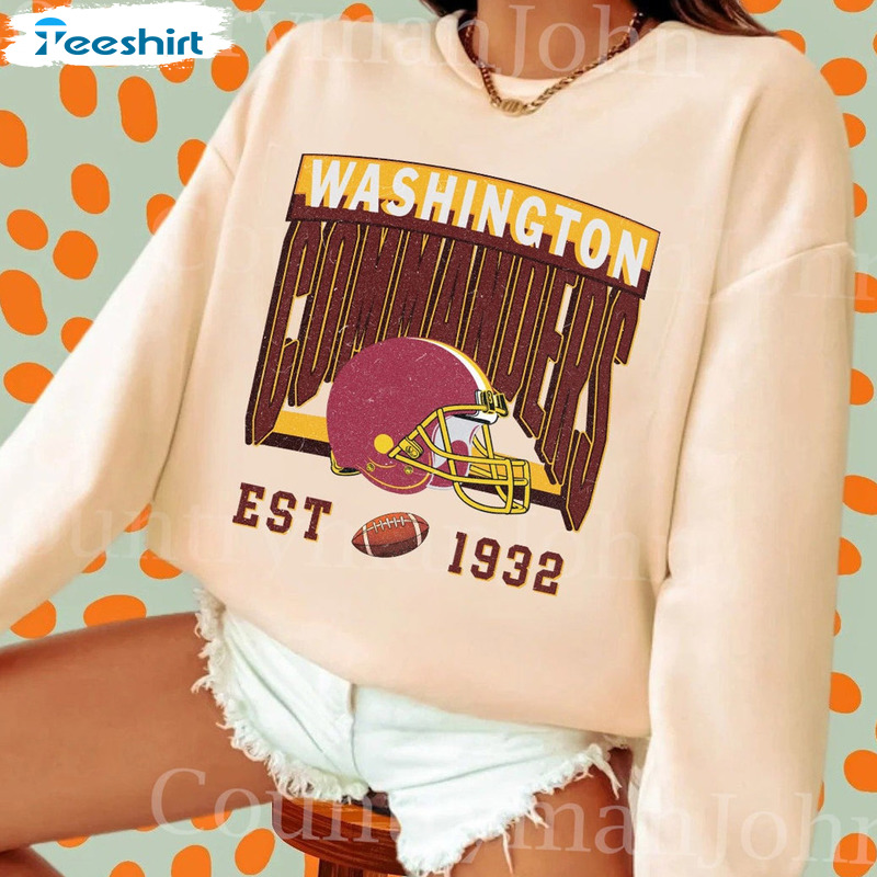 Washington Commander T Shirts Sweatshirts Retro Football 