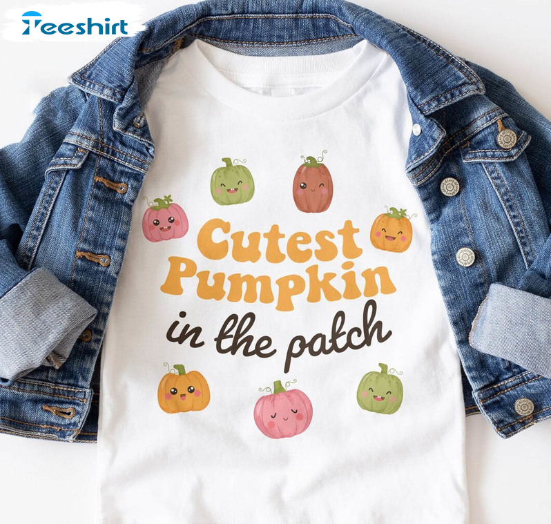 Cutest Pumpkin In The Patch Shirt, Funny Horror Short Sleeve Sweater