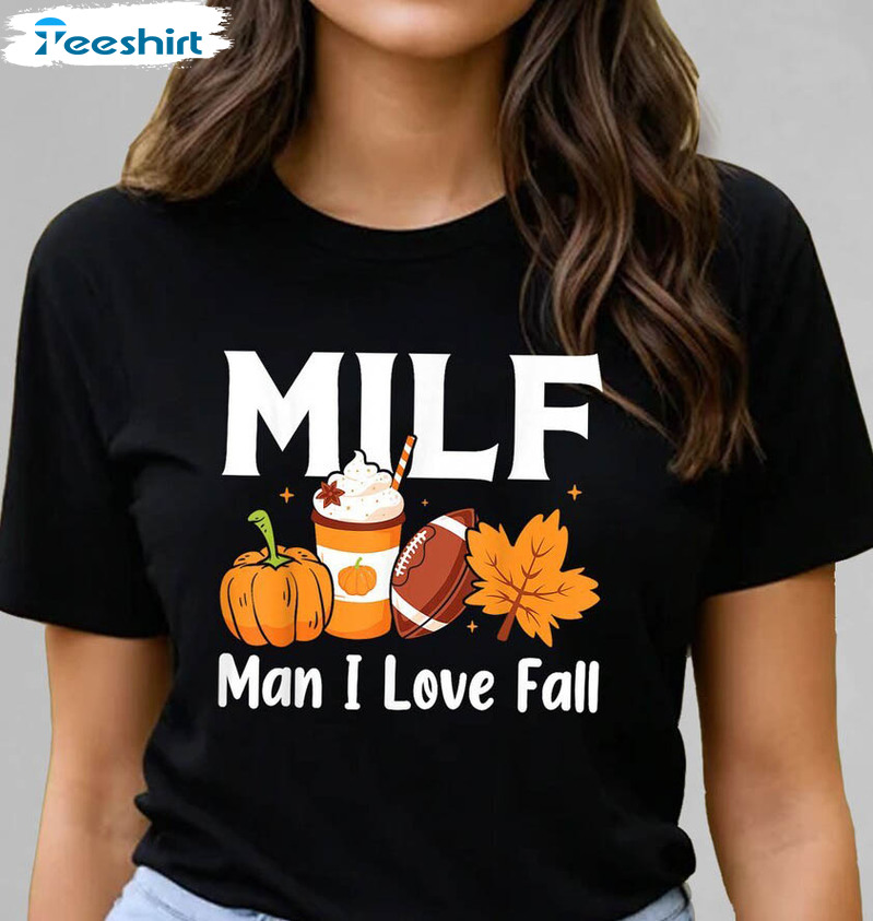 Man I Love Fall Shirt, Pumpkin Football Unisex Hoodie Long Sleeve