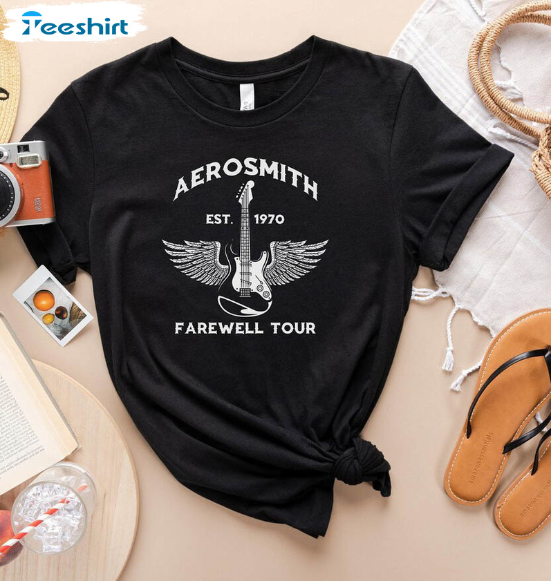 Aerosmith Farewell Tour Shirt, Hard Rock Crewneck Unisex T Shirt