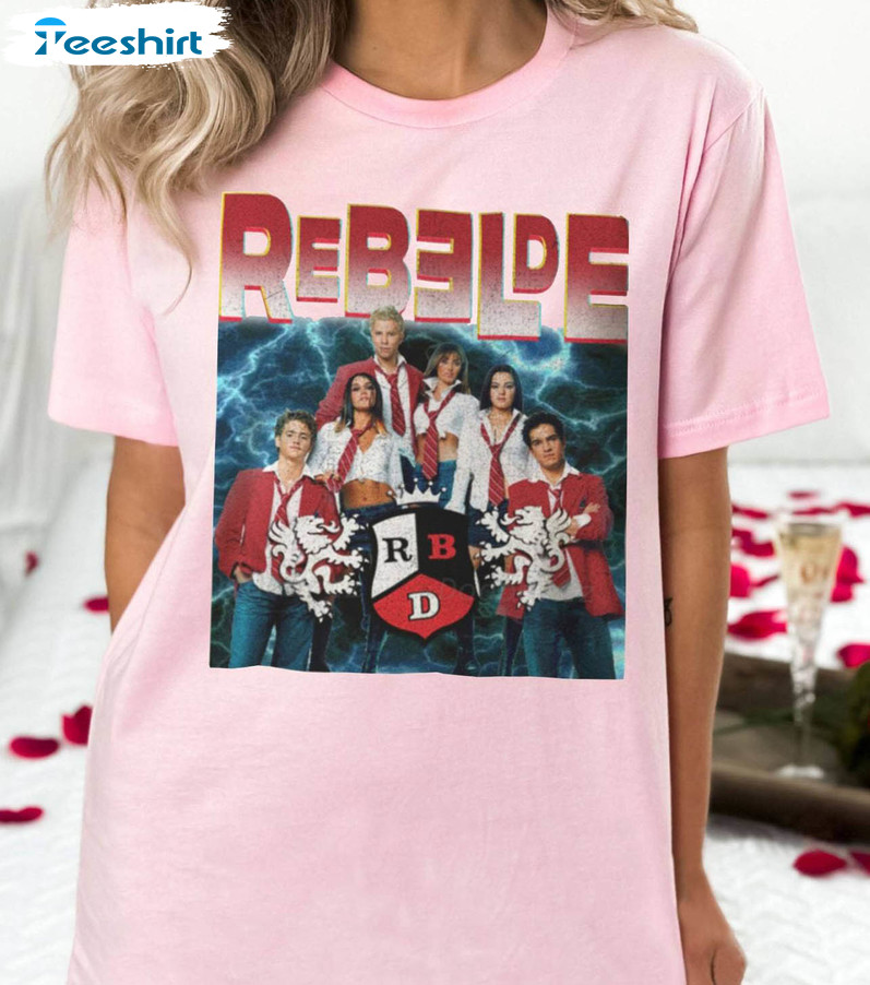 Rebelde Vintage Shirt, Besame Sin Miedo Crewneck Short Sleeve