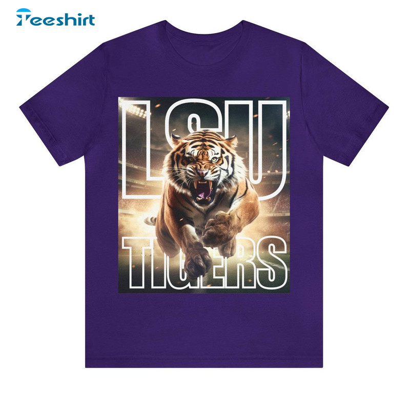 Unisex Jersey Lsu Tigers Shirt Gift For Him, Lsu Tigers Tee Tops Short Sleeve