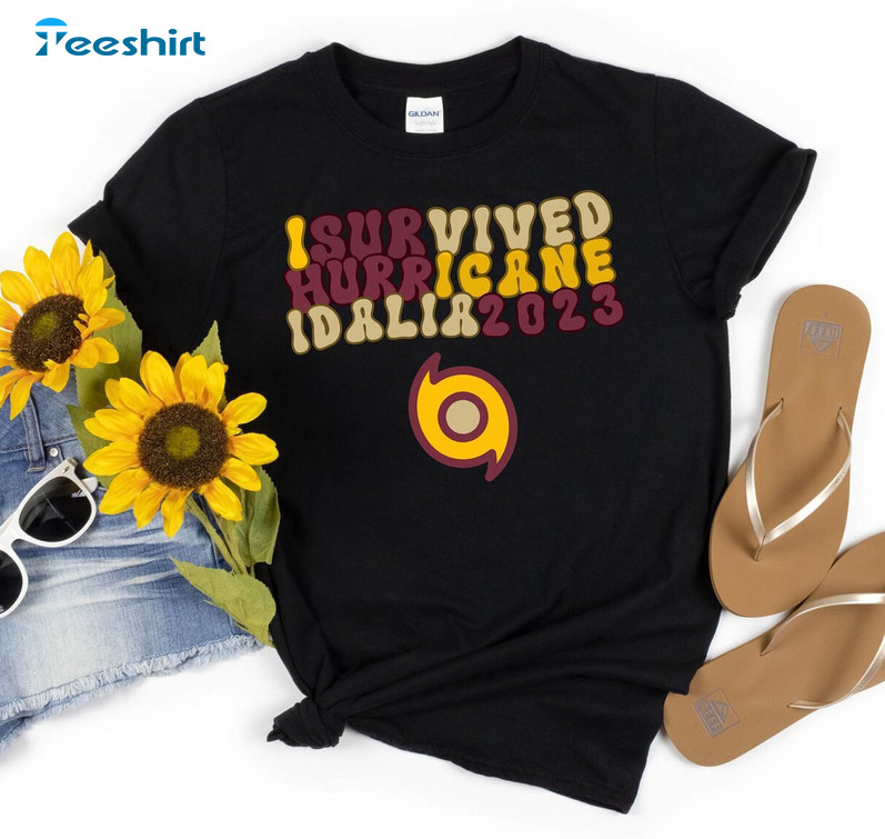 I Survived Hurricane Idalia Shirt For Her, Hurricane Idalia Tee Tops Short Sleeve