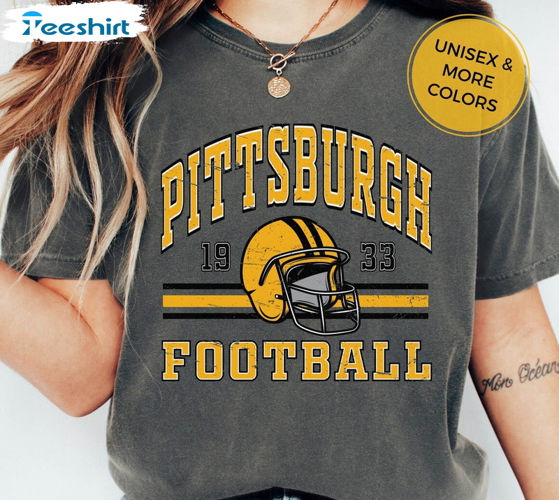 Comfort Colors Pittsburgh Steelers Shirt, Vintage Football Crewneck Sweatshirt