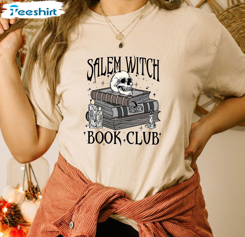 Salem Witch Book Club Halloween Shirt, Book Lover Long Sleeve Unisex T Shirt