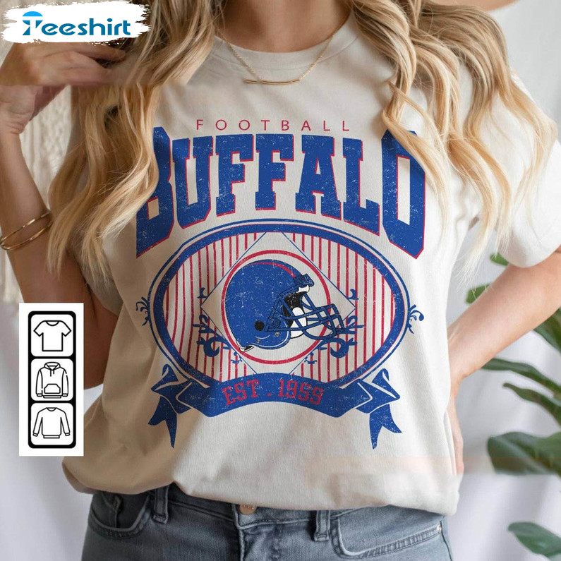 Buffalo Merch Football Shirt , Josh Allen Bills Vintage 90s Football Hoodie Crewneck