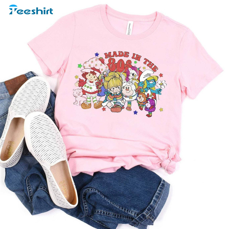 Cartoon Friends Nostalgia Shirt, Rainbow Shirt Vintage 80s Friend Hoodie T-shirt