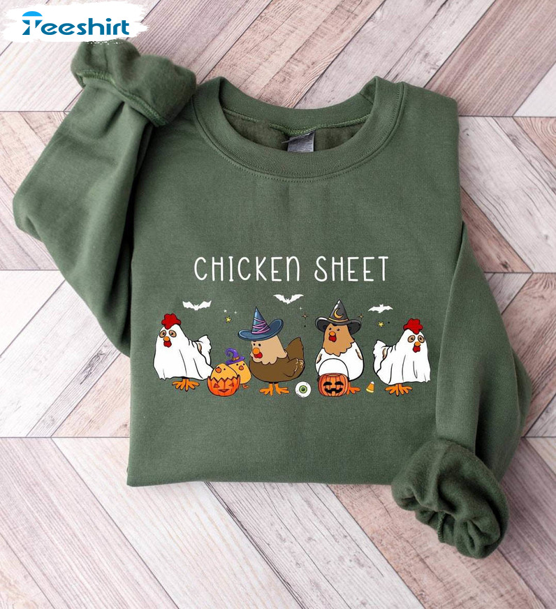 Chicken Sheet Shirt, Halloween Chickens Sweater Unisex Hoodie