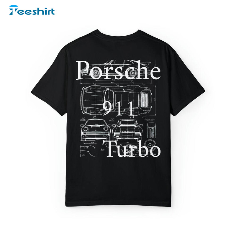 Porsche 911 Shirt, Trendy Short Sleeve Tee Tops