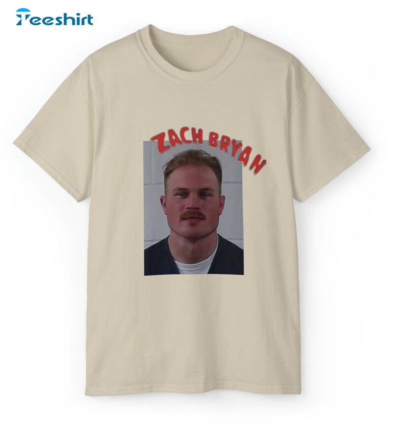 Zach Bryan Mugshot Graphic Shirt, Burn Burn Burn Highway Crewneck Tee Tops