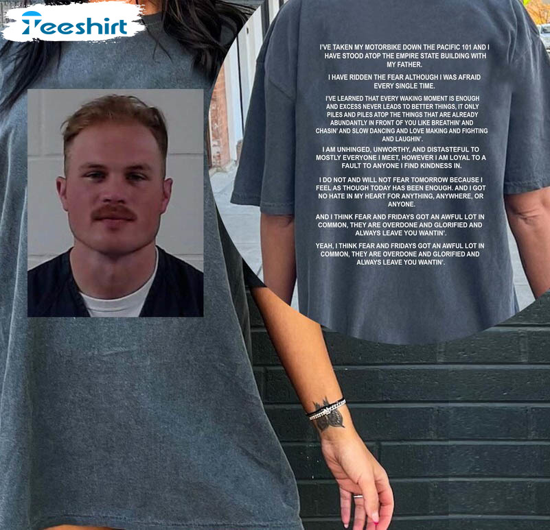 Zach Bryan Mugshot Shirt, Comfort Country Music Long Sleeve Unisex Hoodie