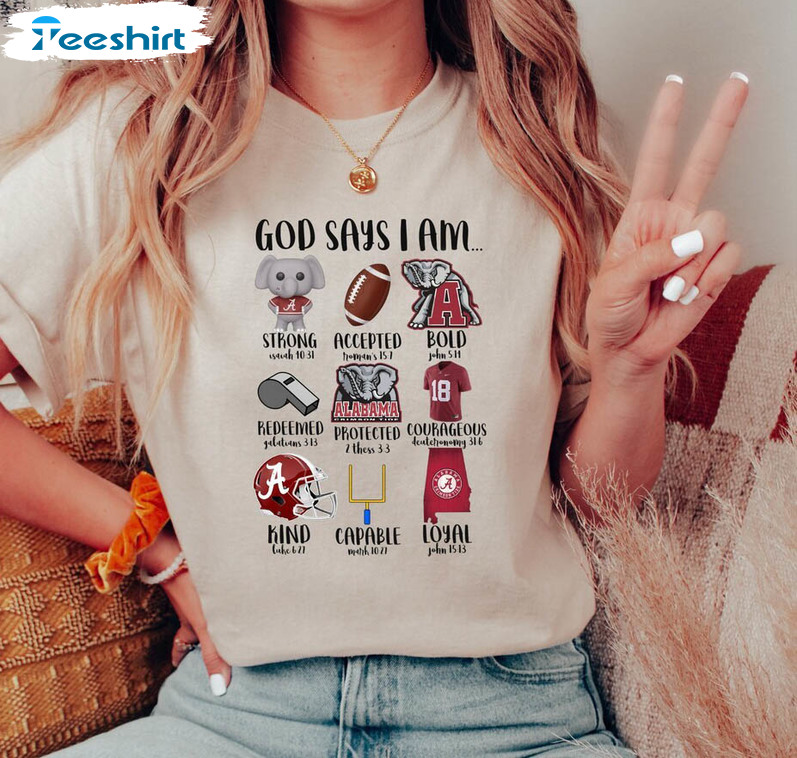 God Says I Am Shirt, Football Season Long Sleeve Short Sleeve