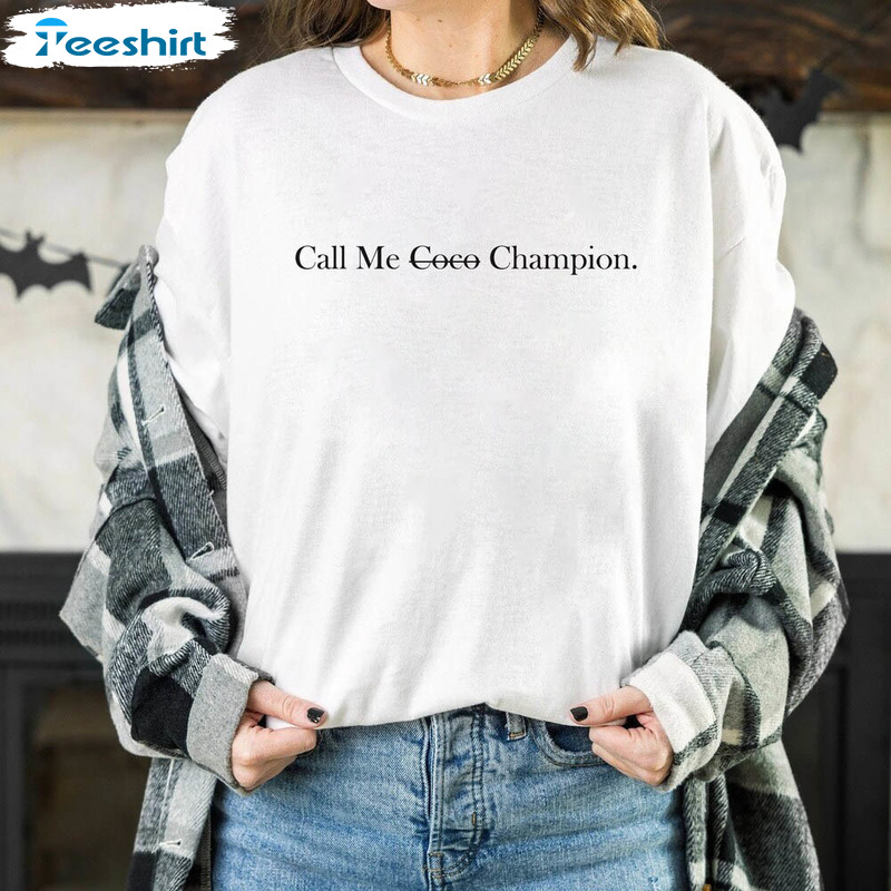 Call Me Coco Champion Shirt, Us Open Champion Short Sleeve Long Sleeve