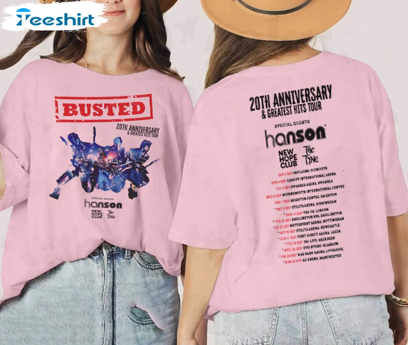 Busted 2023 Tour Shirt, Greatest Hits Busted Band Long Sleeve Short Sleeve