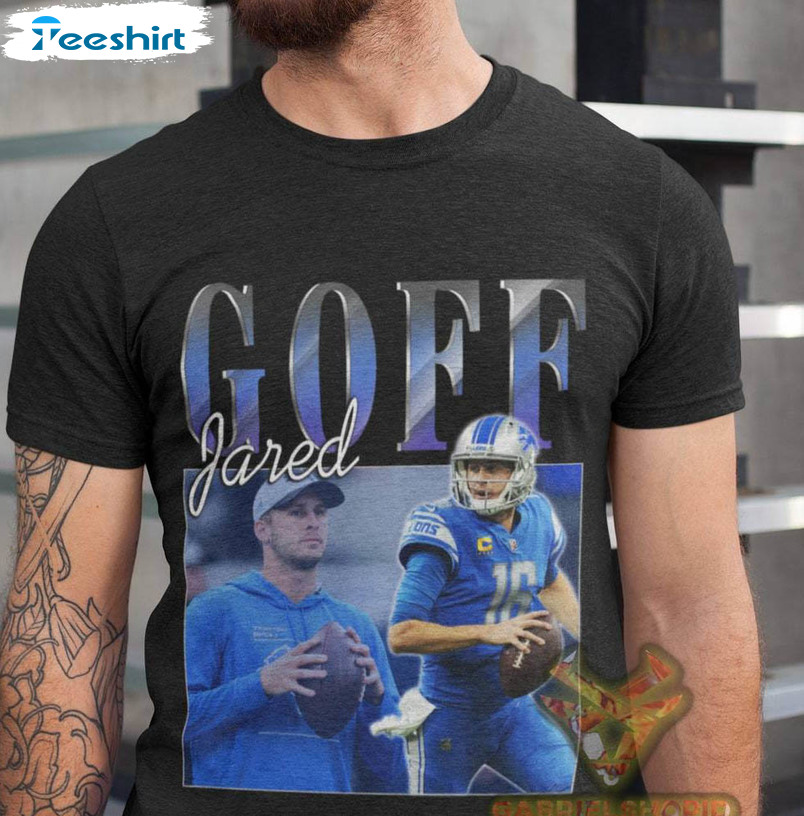 Jared Goff Detroit Lions Adult Pull-Over Hoodie by Geraldine