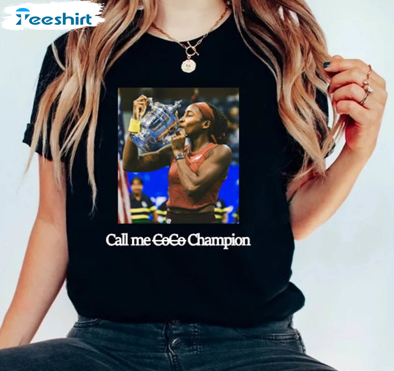 Coco Gauff Shirt , Call Me Coco Champion Long Sleeve Unisex Hoodie