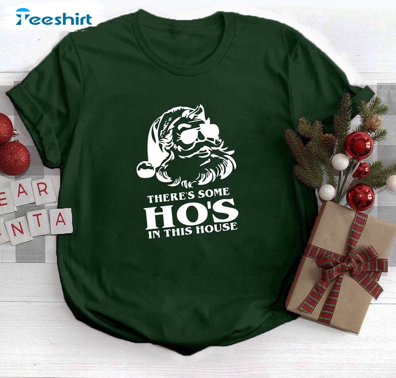 Cool Design There's Some Ho Ho Ho In This House Shirt, Christmas Long Sleeve Unisex Hoodie