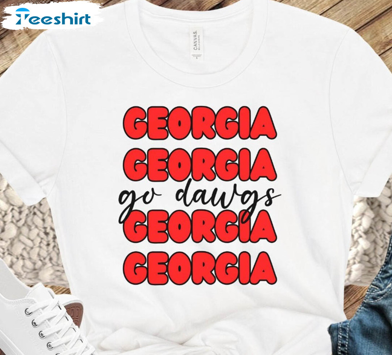 Georgia Tee Bulldogs Georgia Football Shirt, Let S Go Dawgs T Shirt Unisex Hoodie