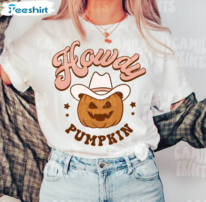 Howdy Pumpkin Shirt, Comfort Color Design For Event Unisex T Shirt Unisex Hoodie