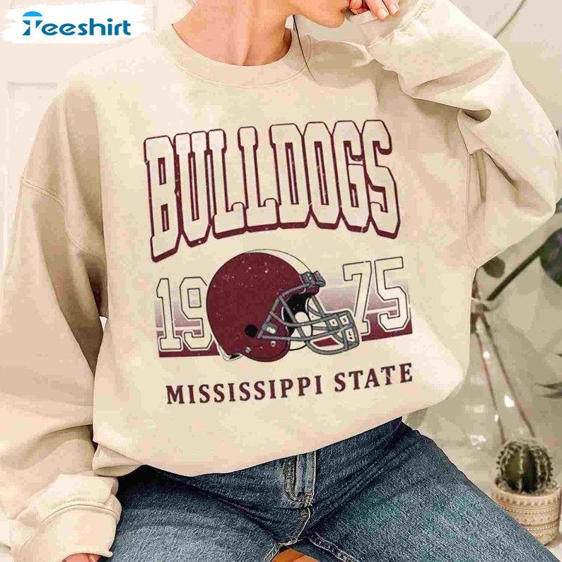 Vintage Mississippi State Football Sweatshirt, Georgia Football Hoodie Short Sleeve