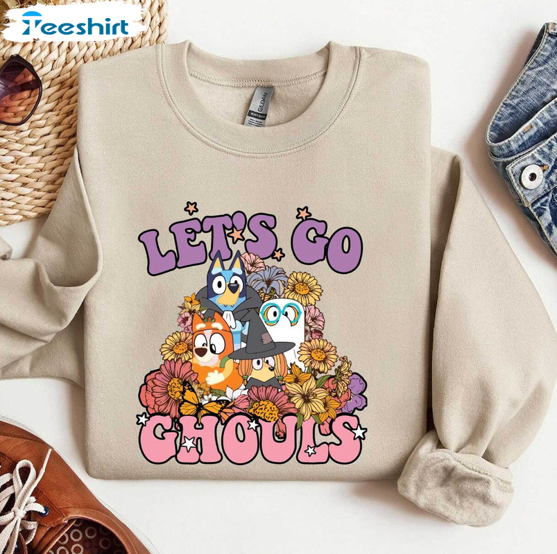 Limited Lets Go Ghouls Shirt, Let's Go Ghouls Bluey Halloween Hoodie Long Sleeve