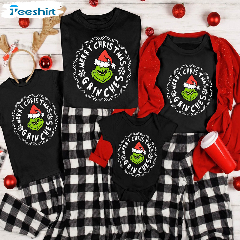 Grinch Family Christmas Shirt - Merry Christmas Grinches Sweatshirt Tee Tops