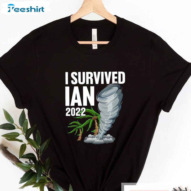 I Survived Hurricane Ian Shirt - Pray Florida Unisex Hoodie Short Sleeve