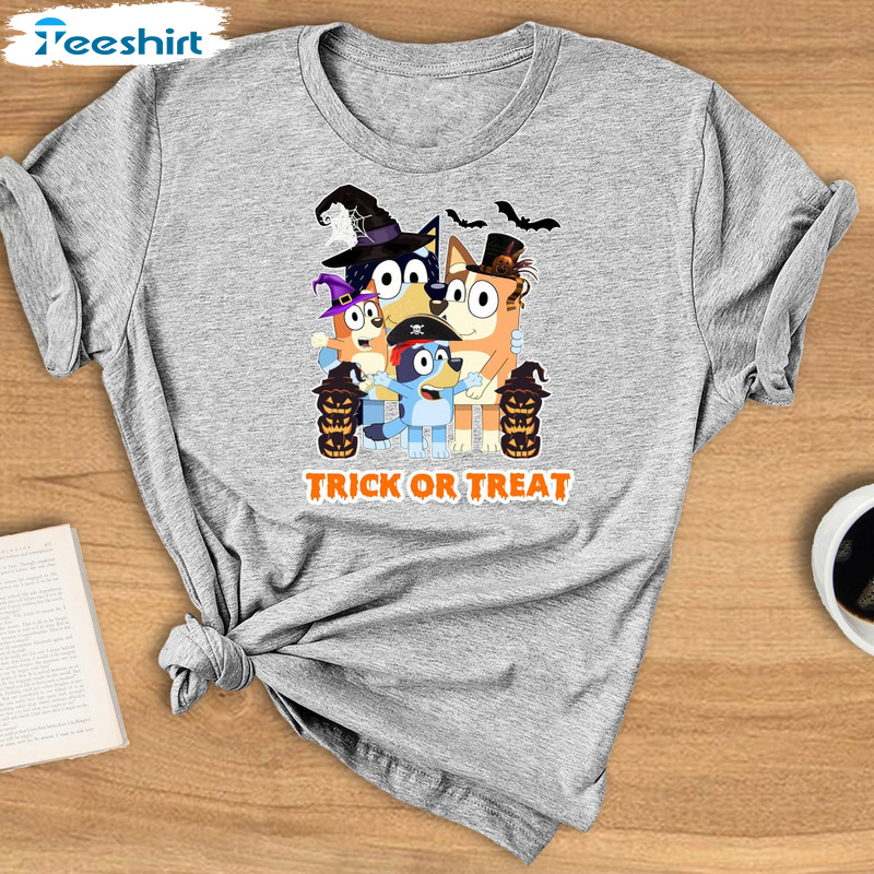 Bluey Dog, Halloween Trick Or Treat T-shirt - Ink In Action