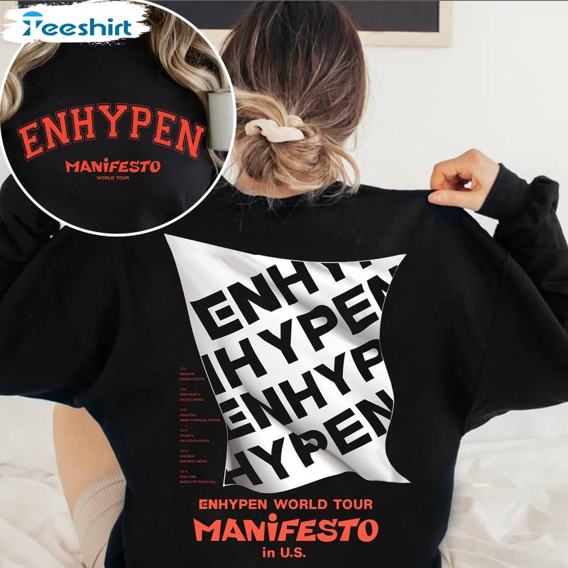 Manifesto Tour Sweatshirt - Kpop Enhypen Cool Style Short Sleeve Sweater